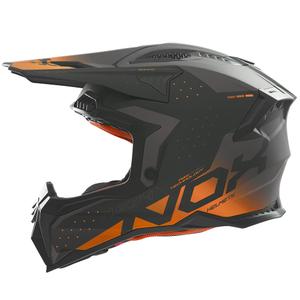 Casco motocross NOX N634 nero-arancio opaco