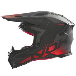 Casco motocross NOX N634 nero opaco-rosso