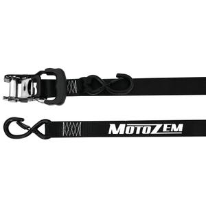 Cinghie moto Motozem con cricchetto nere
