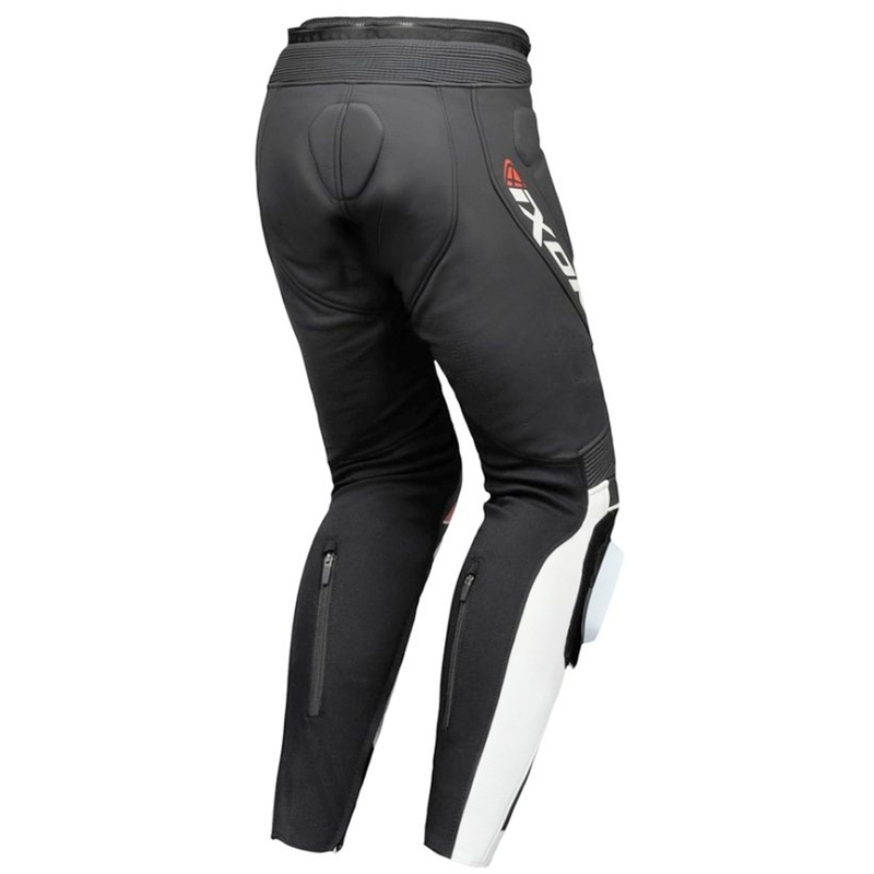Pantaloni moto in pelle IXON Vortex 3 nero-bianco