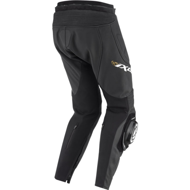 Pantaloni moto in pelle da donna IXON Vortex 3 nero-bianco-oro