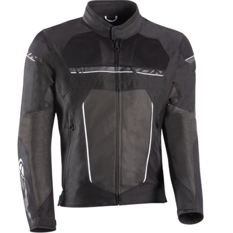 Giacca moto IXON T-Rex nero-grigio-bianco
