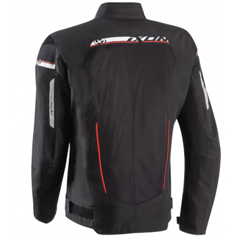 Giacca moto IXON T-Rex nero-bianco-rosso