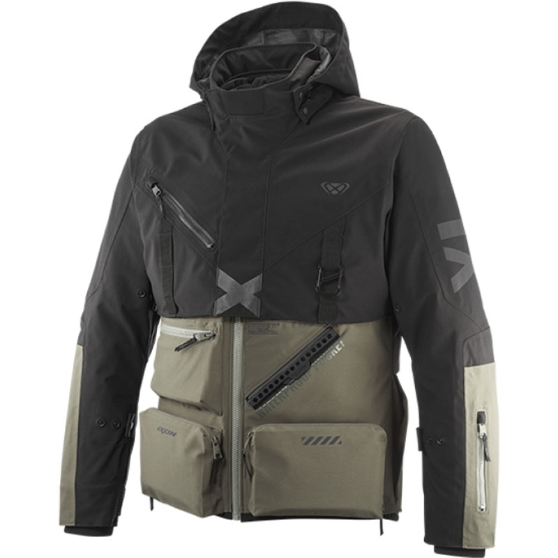 Giacca moto IXON Etna kaki-nero