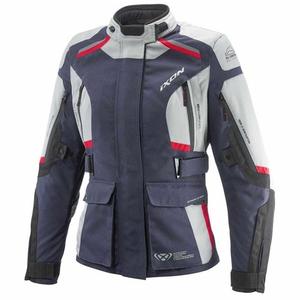Giacca moto da donna IXON Midgard grigio-blu-nero