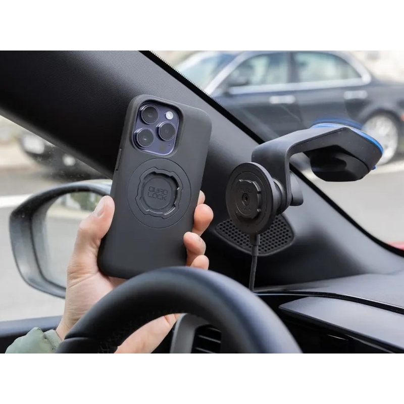 Supporto per telefono a ventosa per montaggio su parabrezza/cruscotto per auto Quad Lock®