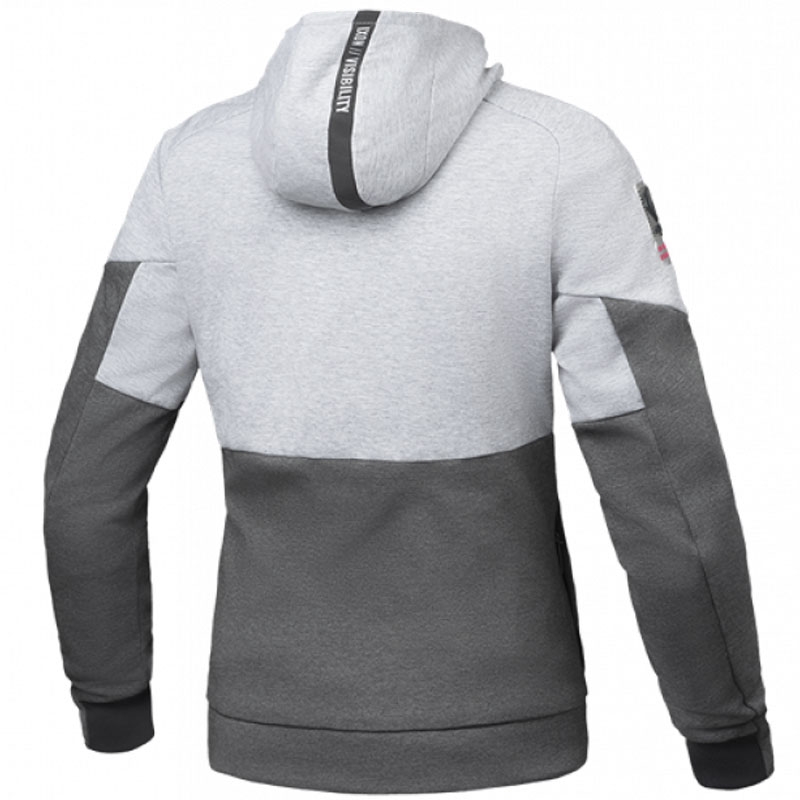 Giacca moto da donna IXON Touchdown grigio-argento-rosa