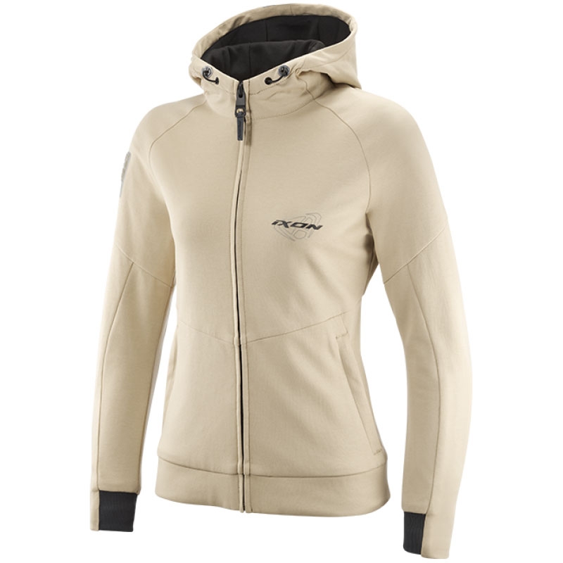 Giacca moto da donna IXON Touchdown beige grigio