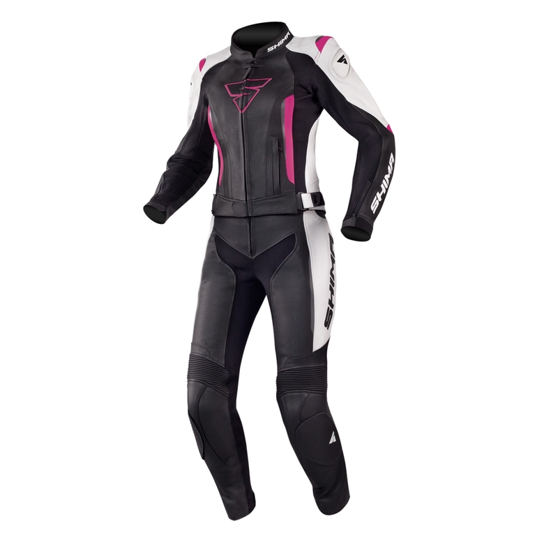 Tuta da moto da donna Shima Miura nero-bianco-fucsia Saldi