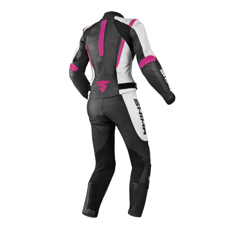 Tuta da moto da donna Shima Miura nero-bianco-fucsia Saldi
