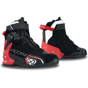 Stivali moto IXON Bull 2 WP nero-bianco-rosso