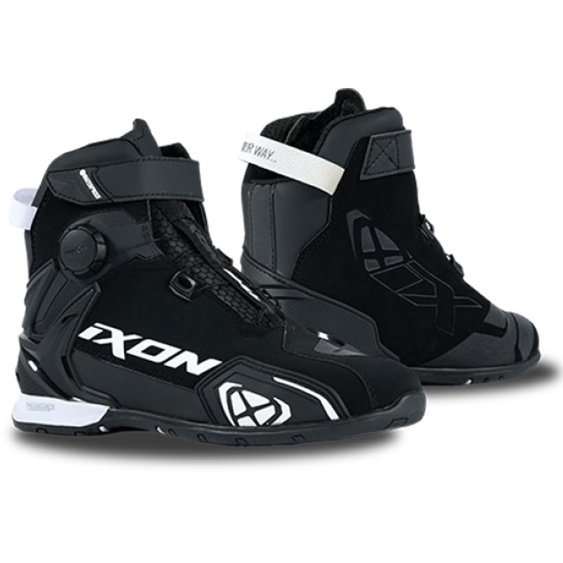 Stivali moto da donna IXON Bull 2 WP nero-bianco