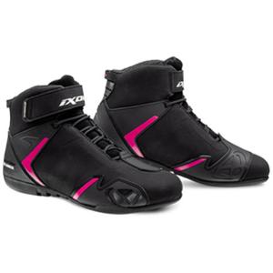 Stivali moto da donna IXON Gambler WP nero-rosa