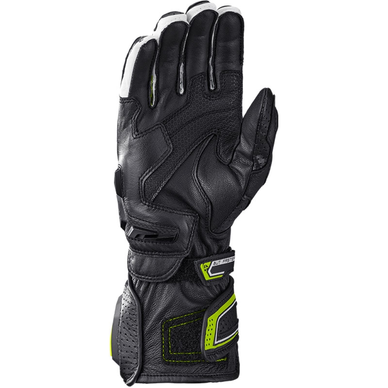 Guanti moto IXON Tornado Air nero-bianco-giallo fluo