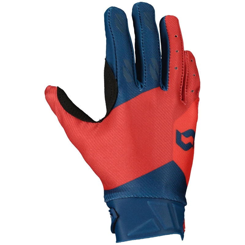 Guanti motocross per bambini SCOTT EVO TRACK blu-rosso neon