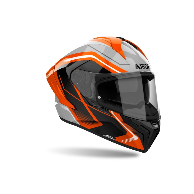 Casco integrale da moto Airoh MATRYX Wide arancione lucido