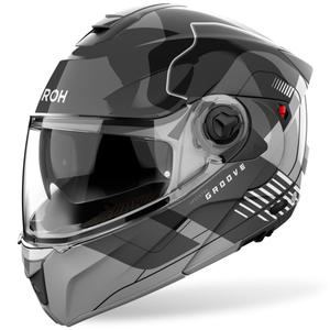 Casco flip-up Airoh Specktre Groove grigio lucido