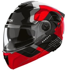 Casco flip-up Airoh Specktre Groove rosso lucido