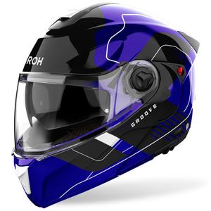 Casco Airoh Specktre Groove flip-up blu lucido