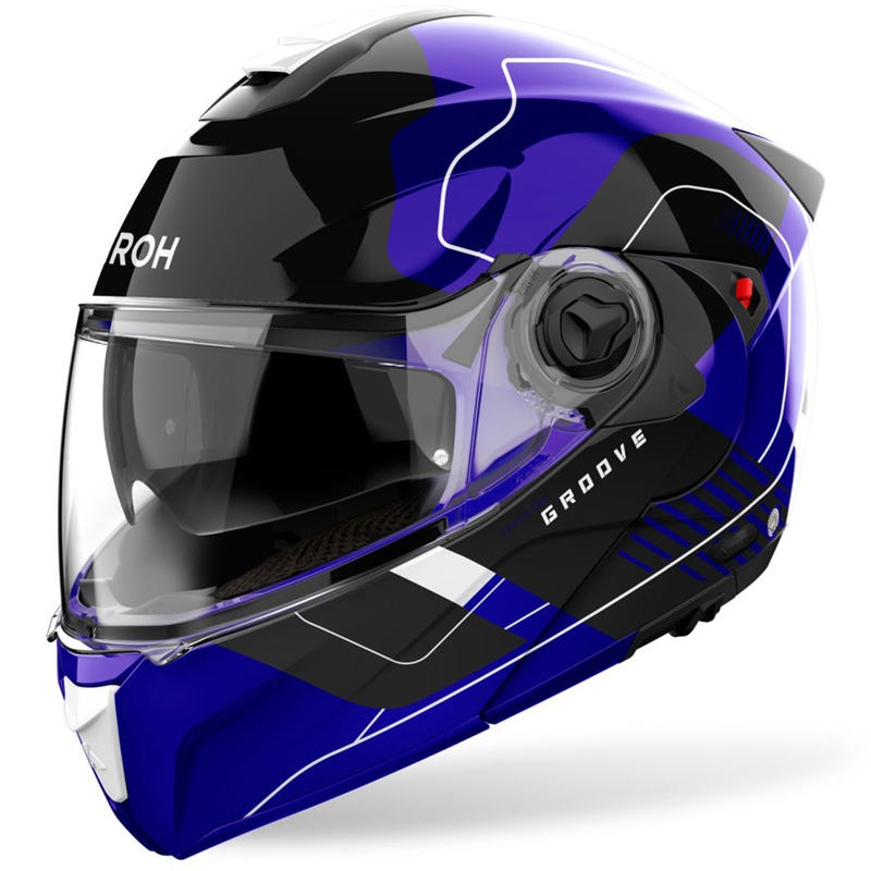 Casco Airoh Specktre Groove flip-up blu lucido