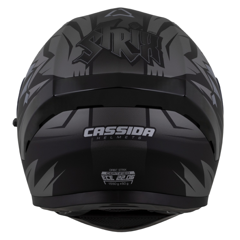 Casco integrale Cassida Orbit Strix nero opaco-grigio