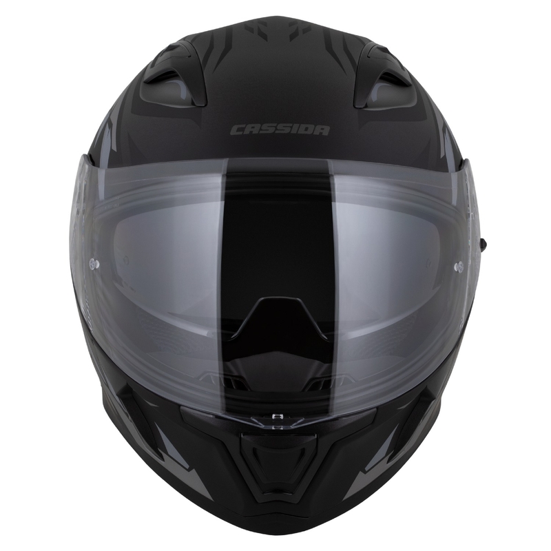 Casco integrale Cassida Orbit Strix nero opaco-grigio