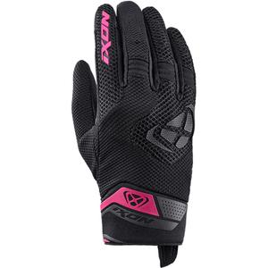 Guanti da moto da donna IXON Mig 2 Airflow nero-rosa