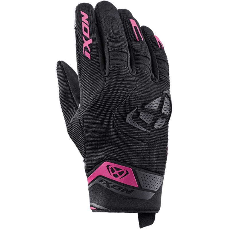 Guanti da moto da donna IXON Mig 2 nero-rosa