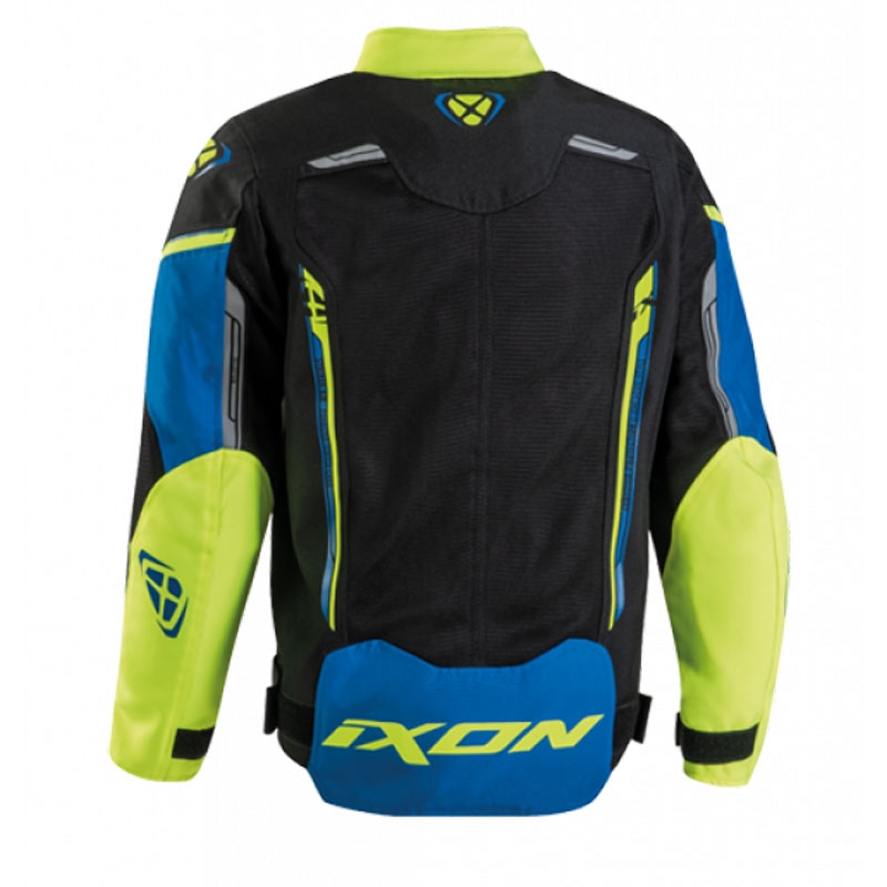 Giacca da moto per bambini IXON Striker Air nero-blu-giallo