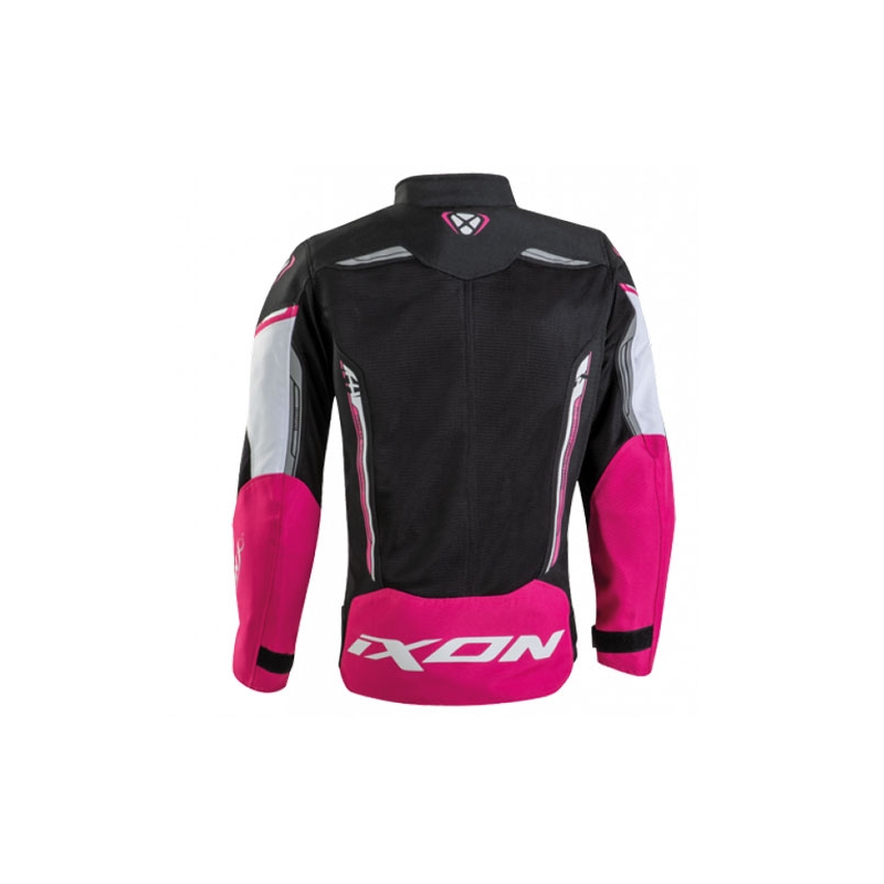 Giacca da moto per bambini IXON Striker Air nero-bianco-rosa