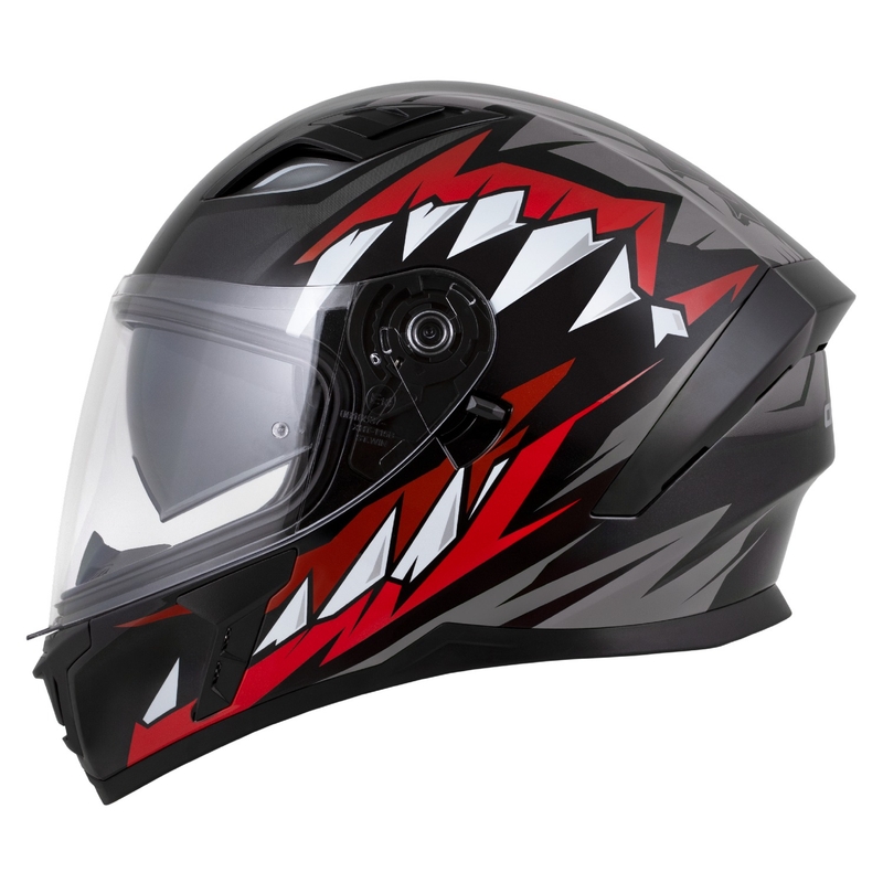 Casco integrale Cassida Orbit Strix rosso-grigio-bianco-nero