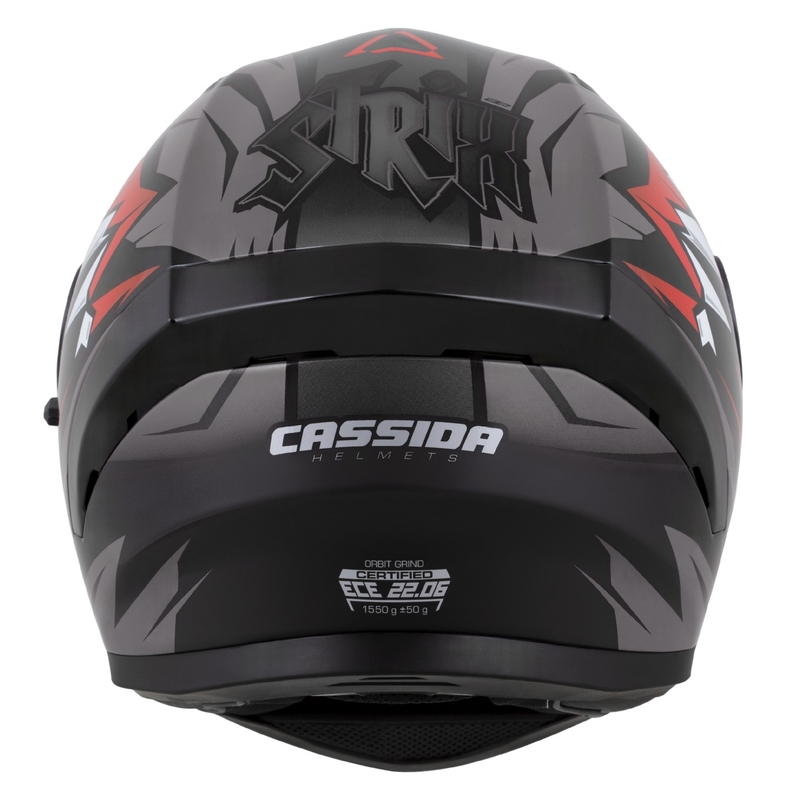 Casco integrale Cassida Orbit Strix rosso-grigio-bianco-nero