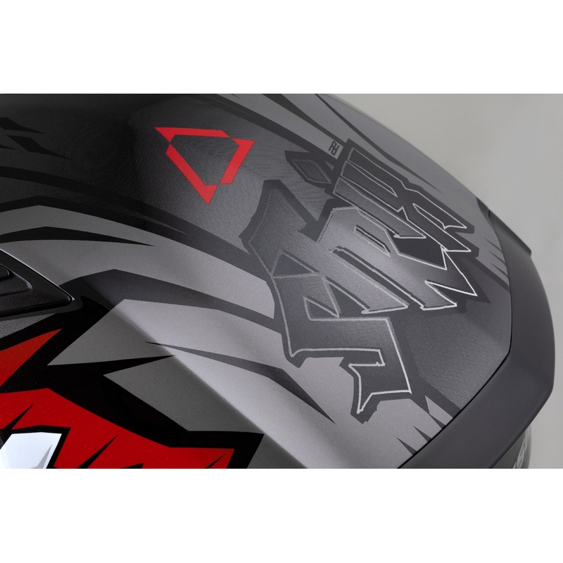 Casco integrale Cassida Orbit Strix rosso-grigio-bianco-nero