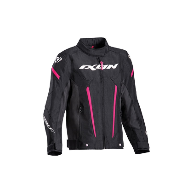 Giacca da moto per bambini IXON Striker nero-rosa
