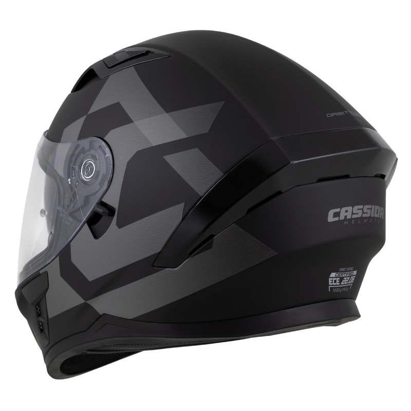 Casco integrale Cassida Orbit Grind nero opaco-grigio