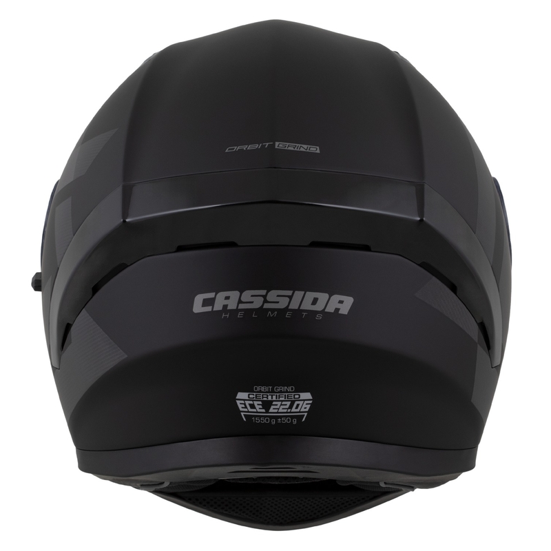 Casco integrale Cassida Orbit Grind nero opaco-grigio