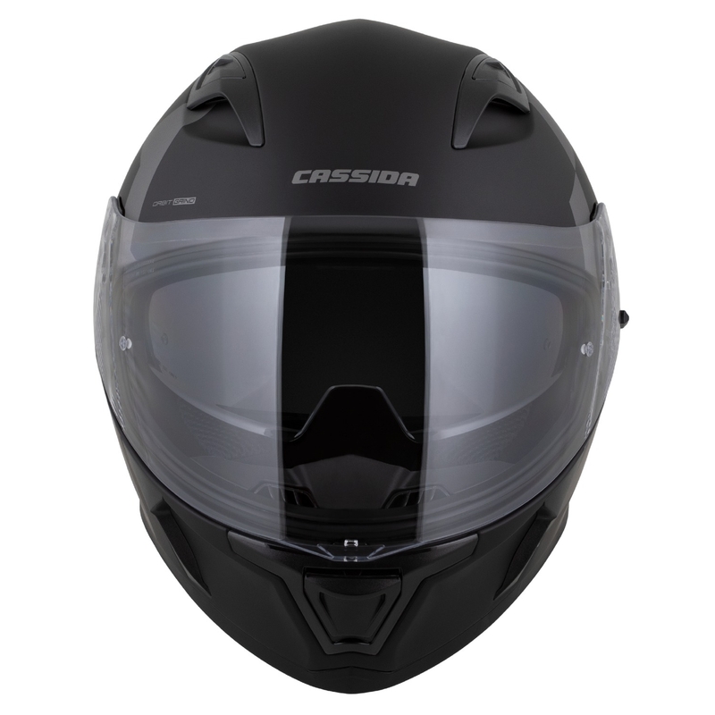 Casco integrale Cassida Orbit Grind nero opaco-grigio