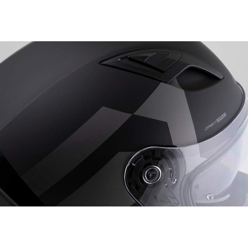 Casco integrale Cassida Orbit Grind nero opaco-grigio