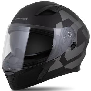 Casco integrale Cassida Orbit Grind nero opaco-grigio
