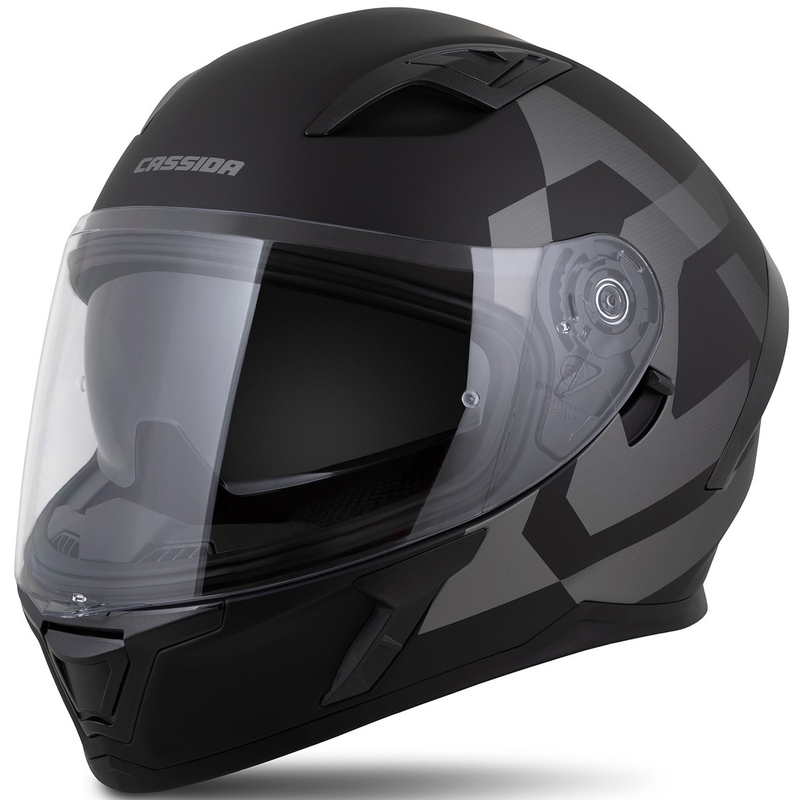 Casco integrale Cassida Orbit Grind nero opaco-grigio