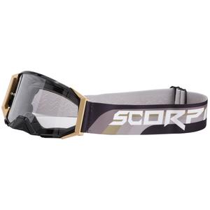 Occhiali da motocross Scorpion E24 oro-nero con plexiglass trasparente