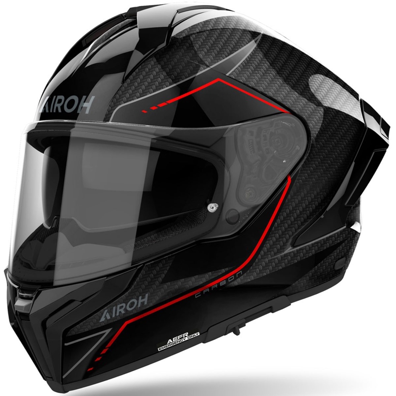 Casco integrale da moto Airoh MATRYX Carbon nero lucido