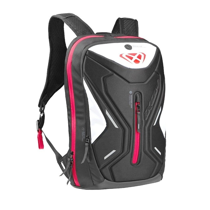 Zaino moto IXON R-Laser 25 l nero-bianco-rosso