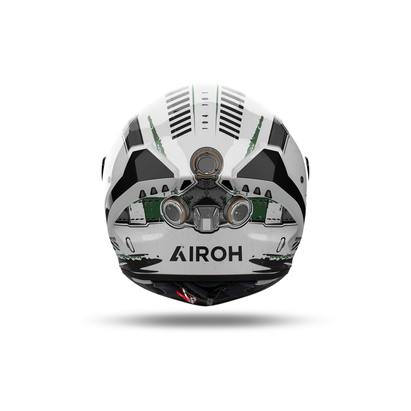 Casco integrale da moto Airoh CONNOR Alligator bianco-verde lucido