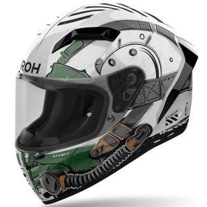 Casco integrale da moto Airoh CONNOR Alligator bianco-verde lucido
