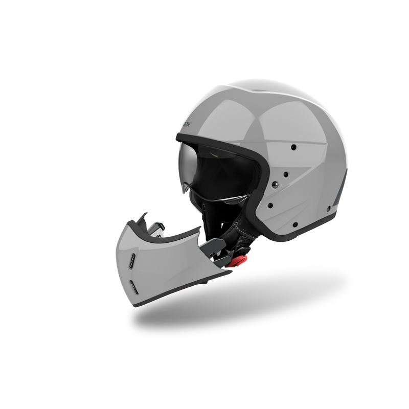 Casco moto modulare Airoh J110 Color grigio cemento lucido