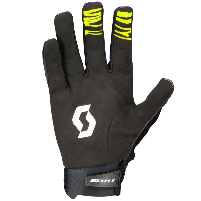 Guanti da motocross SCOTT EVO DIRT nero-giallo fluo