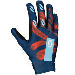 Guanti da motocross SCOTT EVO DIRT blu-rossi
