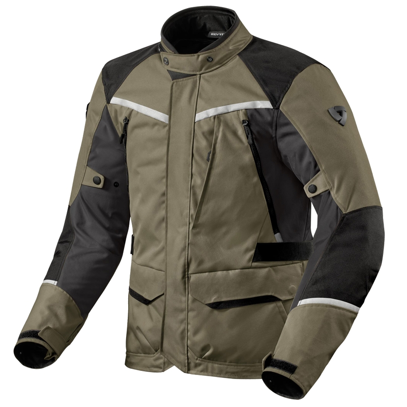 Giacca da moto Revit Voltiac 3 H2O verde-grigio