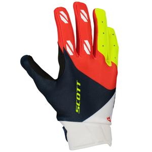 Guanti da motocross SCOTT EVO RACE blu-rosso-giallo fluo